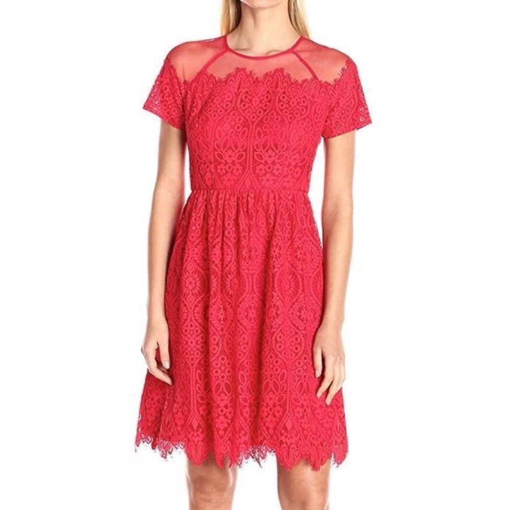 Maggy London Red Lace Dress